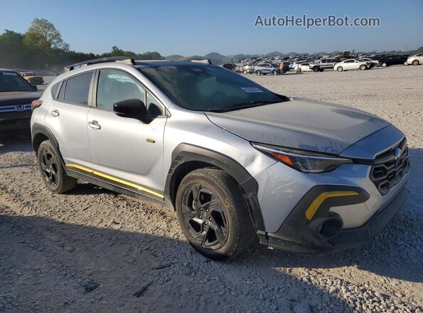 4S4GUHF68R3842489 2024 SUBARU CROSSTREK Серебряный Передняя правая четверть