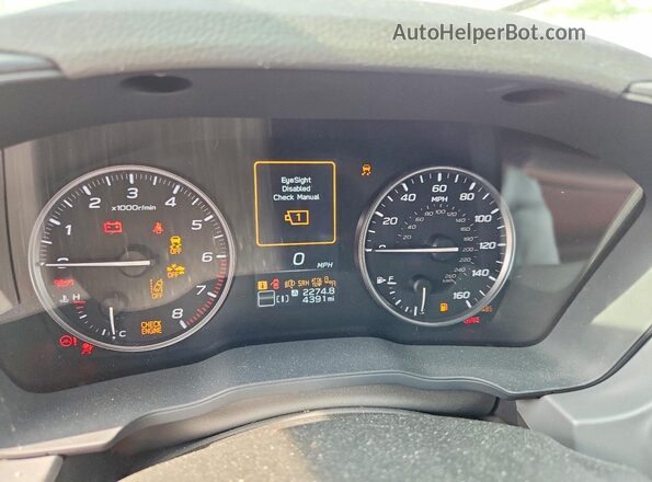 4S4GUHM60S3747403 2025 SUBARU CROSSTREK Серебряный Вид щитка приборов