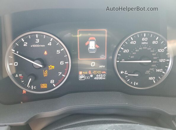 4S4GUHM63R3844587 2024 SUBARU CROSSTREK Red Widok zestawu wskaźników