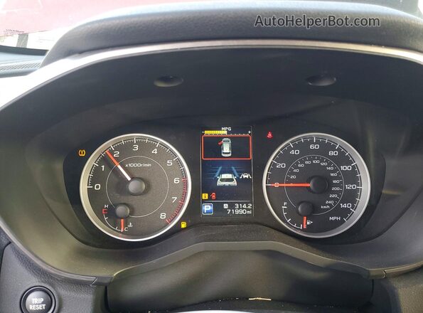 4S4WMAED4K3457018 2019 SUBARU ASCENT Бордовый Вид щитка приборов