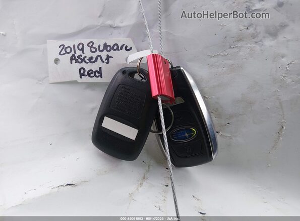 4S4WMAFD7K3430670 2019 SUBARU ASCENT Red წინა პანელის ხედი