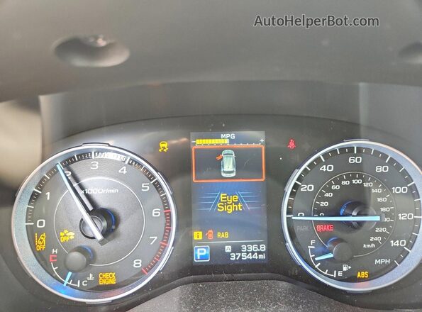 4S4WMAJD4L3450433 2020 SUBARU ASCENT White Vista del cuadro de instrumentos