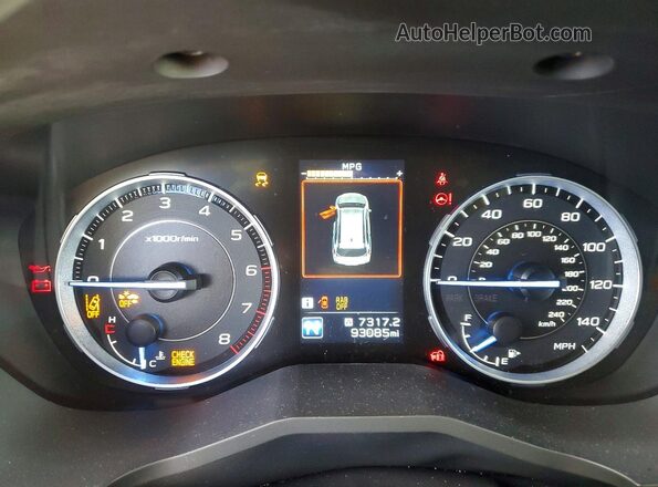 4S4WMAPD4K3457310 2019 SUBARU ASCENT Серый Вид щитка приборов