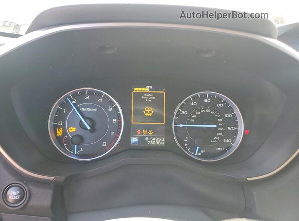 4S4WMAPD5L3475767 2020 SUBARU ASCENT Черный Вид щитка приборов