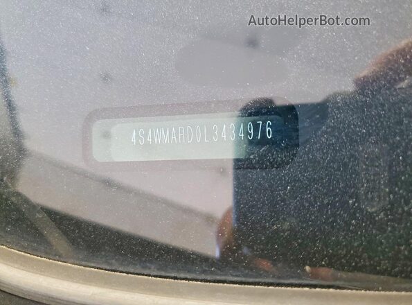 4S4WMARD0L3434976 2020 SUBARU ASCENT Black VIN კოდის სტიკერის ხედი