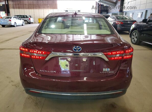 4T1BD1EB3GU049057 2016 TOYOTA AVALON Бордовый Вид сзади