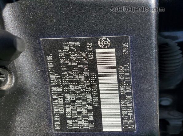 4T1BF1FK5HU757899 2017 TOYOTA CAMRY Черный Вид подкапотного пространства