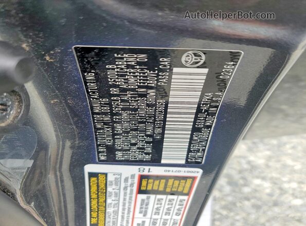 4T1BK1EB1GU236058 2016 TOYOTA AVALON Gray Вид підкапотного простору