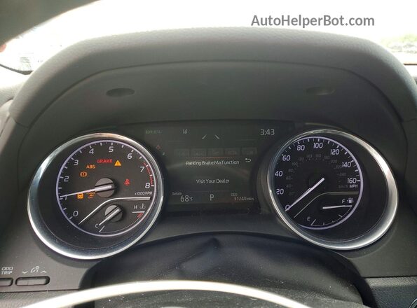 4T1F11BK4LU010972 2020 TOYOTA CAMRY White Вид щитка приладів