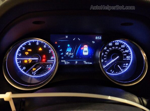 4T1G11BK8LU005679 2020 TOYOTA CAMRY Black Widok zestawu wskaźników