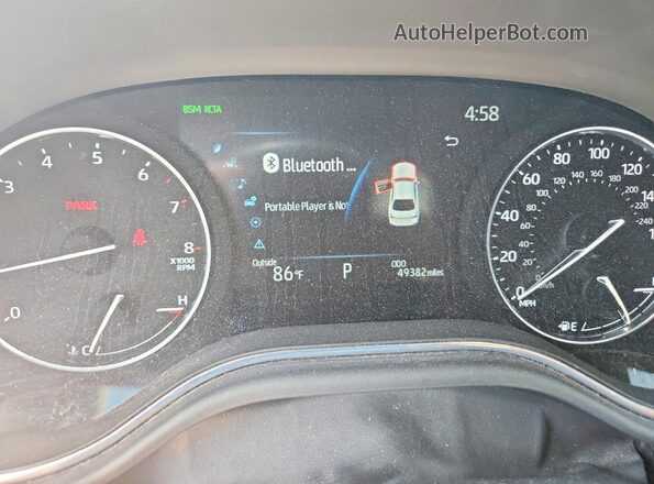 4T1HZ1FB5NU080351 2022 TOYOTA AVALON Blue Вид щитка приладів