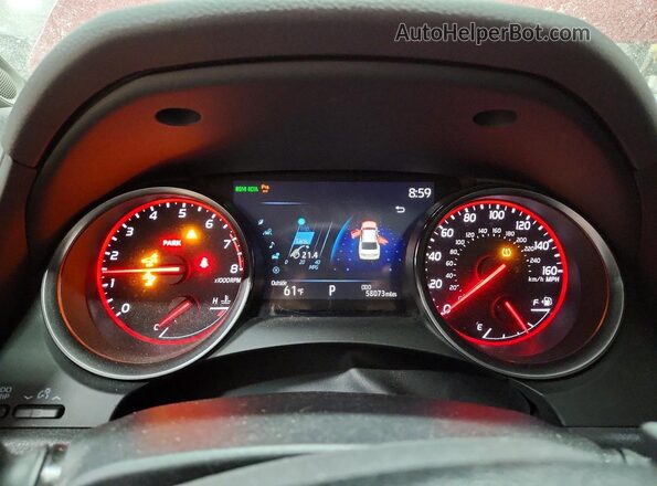 4T1K61BK1PU075915 2023 TOYOTA CAMRY Красный Вид щитка приборов