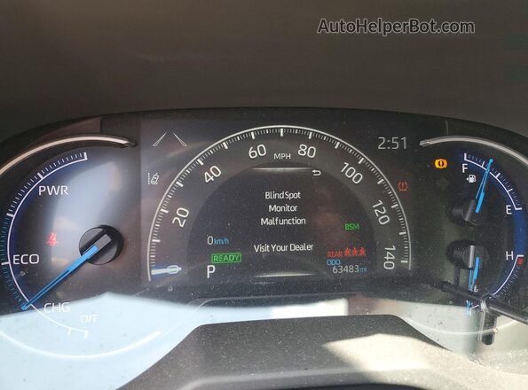 4T3D6RFVXMU062854 2021 TOYOTA RAV4 Black Widok zestawu wskaźników