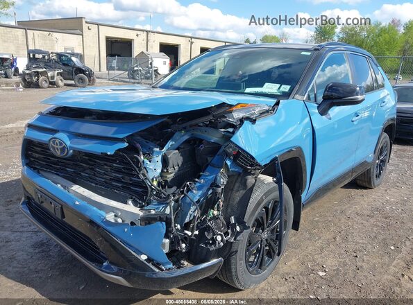 4T3E6RFV0NU094072 2022 TOYOTA RAV4 HYBRID Синий Передняя левая четверть