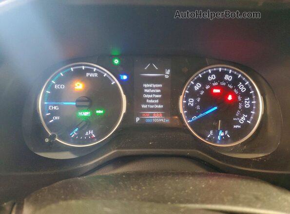 4T3R6RFV1LU005737 2020 TOYOTA RAV4 Синий Вид щитка приборов