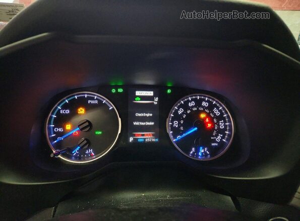 4T3RWRFV0MU013796 2021 TOYOTA RAV4 Бордовый Вид щитка приборов