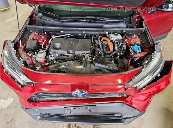 4T3RWRFV0MU013796 2021 TOYOTA RAV4 Бордовый Вид подкапотного пространства