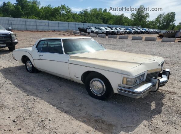 4Y87U3H435027 1973 BUICK RIVIERA White Delantero derecho