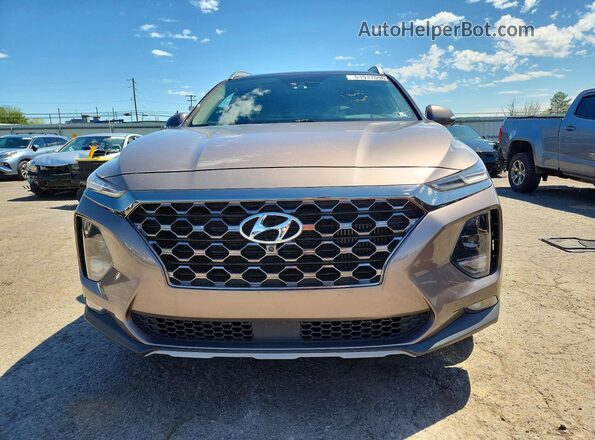 5NMS53AA1LH206810 2020 HYUNDAI SANTA FE Gray Вид ззаду
