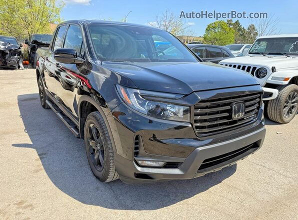 5FPYK3F80NB50 2022 HONDA RIDGELINE Черный Передняя левая четверть