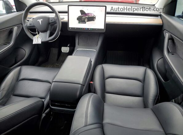 7SAYGDEF9NF366571 2022 TESLA MODEL Black ხელსაწყოთა პანელის ხედი