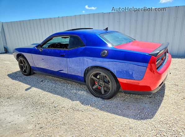 2C3CDZBT5JH205019 2018 DODGE CHALLENGER Blue Trasero izquierdo