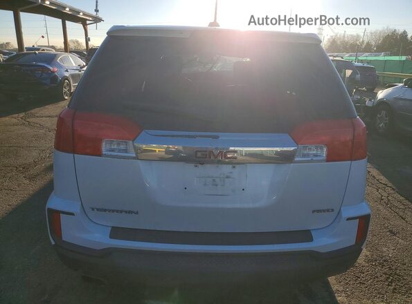 2GKFLSEK7H6352345 2017 GMC TERRAIN Белый Вид салона спереди