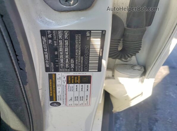 WDC0J4KB5KF639150 2019 MERCEDES-BENZ GLC-CLASS White Widok wnętrza 360 stopni