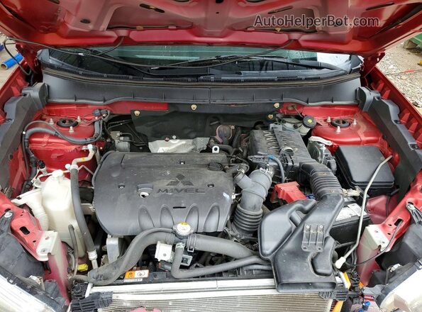 JA4AP3AU6JZ031358 2018 MITSUBISHI OUTLANDER Red Widok komory silnika