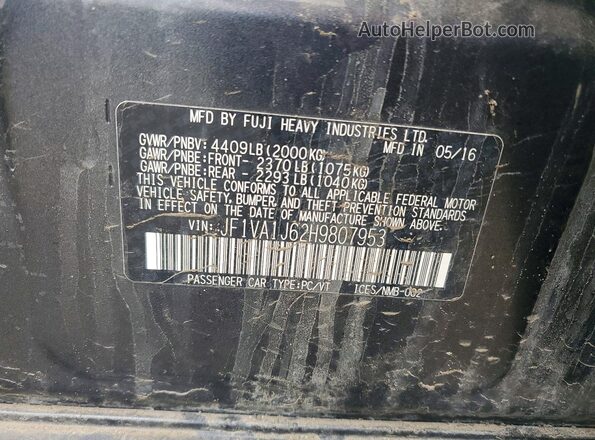 JF1VA1J62H9807953 2017 SUBARU WRX Charcoal 360 interior view
