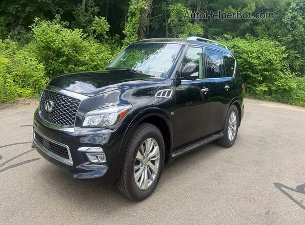 JN8AZ2NE9H9154342 2017 INFINITI QX80 Черный Задняя правая четверть