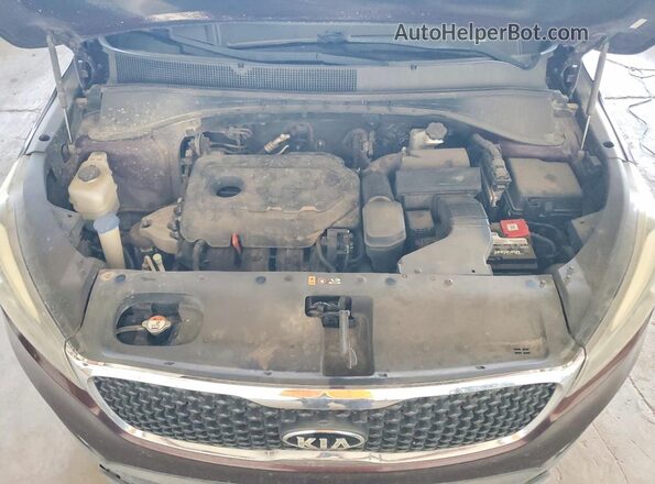5XYPGDA35GG079499 2016 KIA SORENTO Burgundy VIN კოდის სტიკერის ხედი