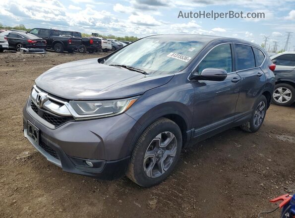 7FARW2H87JE007658 2018 HONDA CRV Gray Przód lewy