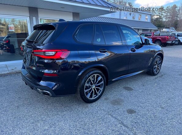 5UXJU4C07LLE45304 2020 BMW X5 Синий Передняя правая четверть