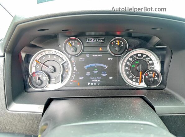 1C6RR7NM9JS254451 2018 RAM 1500 White Instrument cluster view