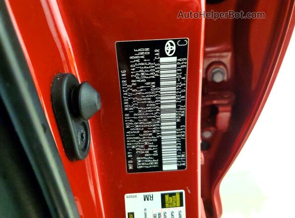 5YFEPMAE7MP190720 2021 TOYOTA COROLLA Red Widok wnętrza 360 stopni