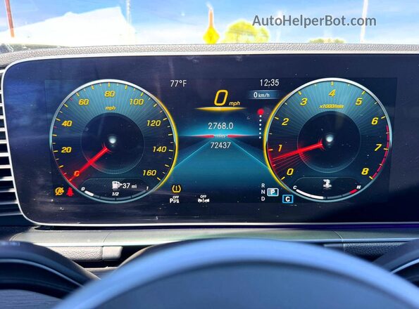 4JGFB4KB8LA241129 2020 MERCEDES-BENZ GLE Blue ხელსაწყოთა პანელის ხედი