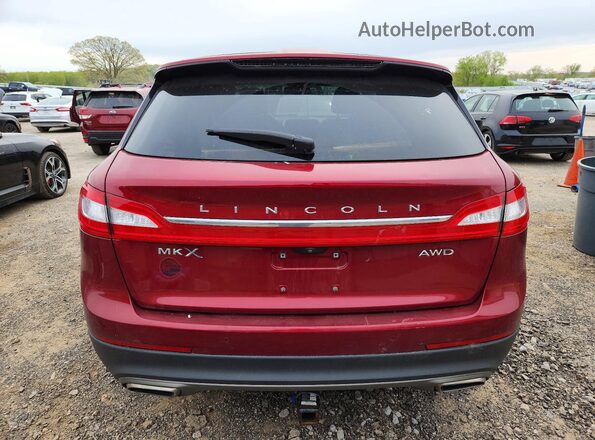 2LMPJ8KR3HBL49539 2017 LINCOLN MKX Красный Вид салона спереди