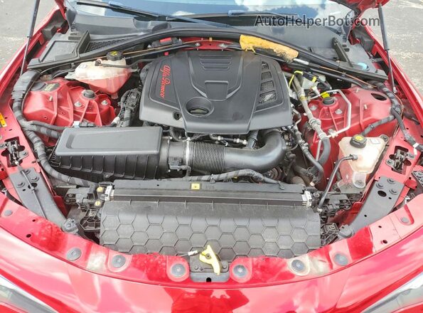 ZARFAMAN4K7599798 2019 ALFA ROMEO GIULIA Red Vista del compartimento del motor