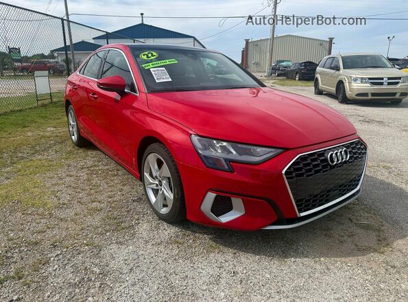 WAUAUDGY8NA038487 2022 AUDI A3 Red Front left
