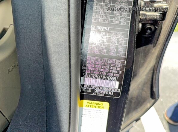 SALCR2RX7JH769881 2018 LAND ROVER DISCOVERY Черный Вид задней части салона