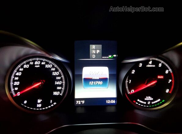 55SWF4HB5GU064485 2016 MERCEDES-BENZ C Black Սարքավորումների վահանակի տեսք