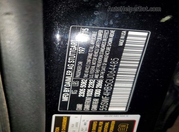 55SWF4HB5GU064485 2016 MERCEDES-BENZ C Black Շարժիչի բաժամունքի տեսք