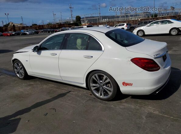 55SWF4HB6JU237180 2018 MERCEDES-BENZ C White Trasero izquierdo