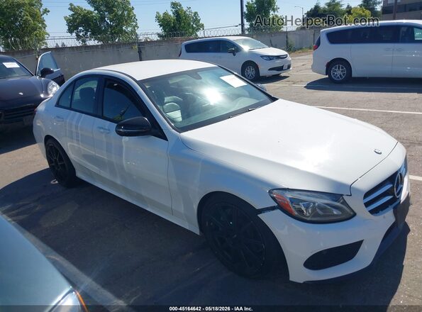 55SWF4JB0HU183833 2017 MERCEDES-BENZ C White Widok wnętrza z tyłu