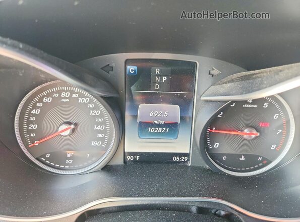 55SWF4JB0JU276308 2018 MERCEDES-BENZ C Black ხელსაწყოთა პანელის ხედი