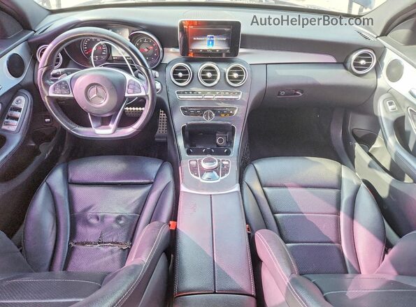 55SWF4JB0JU276308 2018 MERCEDES-BENZ C Black წინა პანელის ხედი