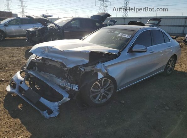 55SWF4JB1GU145901 2016 MERCEDES-BENZ C Silver Передня ліва чверть