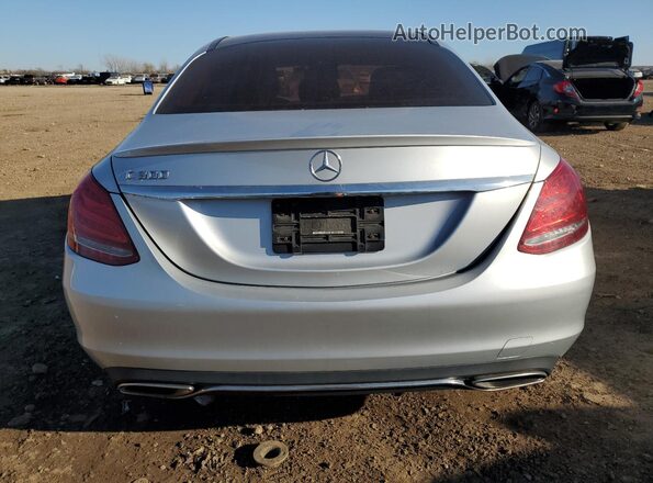 55SWF4JB1GU145901 2016 MERCEDES-BENZ C Silver Вид ззаду