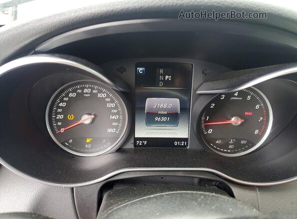 55SWF4JB1GU151259 2016 MERCEDES-BENZ C Black Вид щитка приладів
